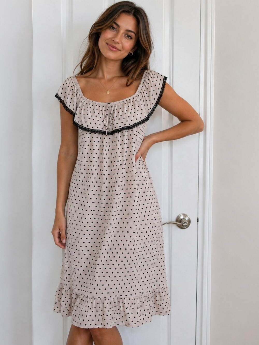 Sexy Pink Hearts Baby Doll Vintage Shear Gown Pajamas